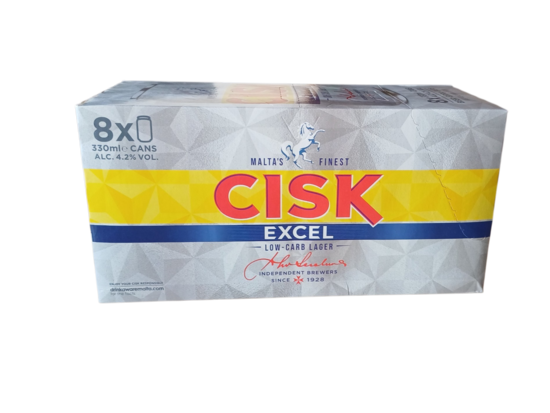 Cisk Excel can 33cl x 8 Pack (Incl. BCRS Deposit)