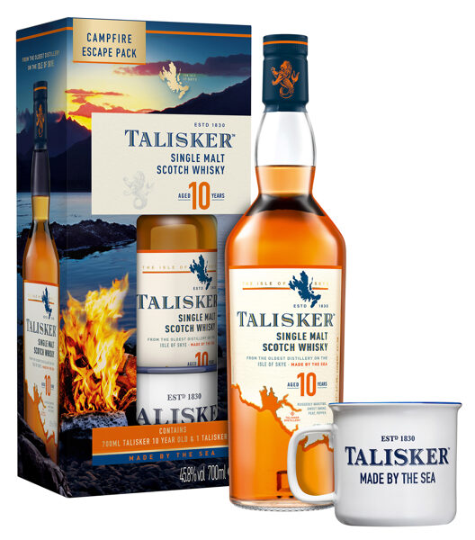 Talisker 10yr old 70cl Campfire Edition + 1 Mug in Gift Pack
