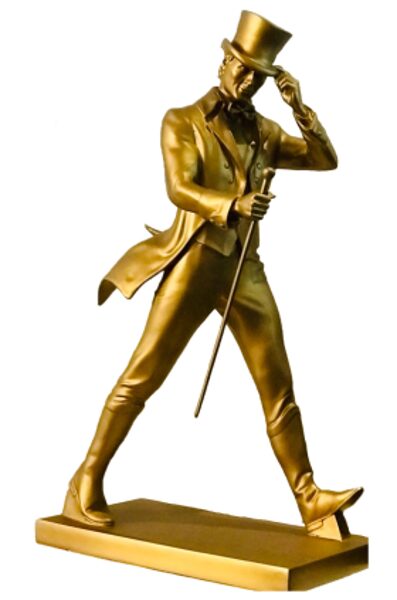 J.Walker The Striding Man Statue Gold 50cm