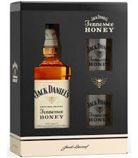 Jack Daniels Honey 70cl Gift Pack + 2 Glasses