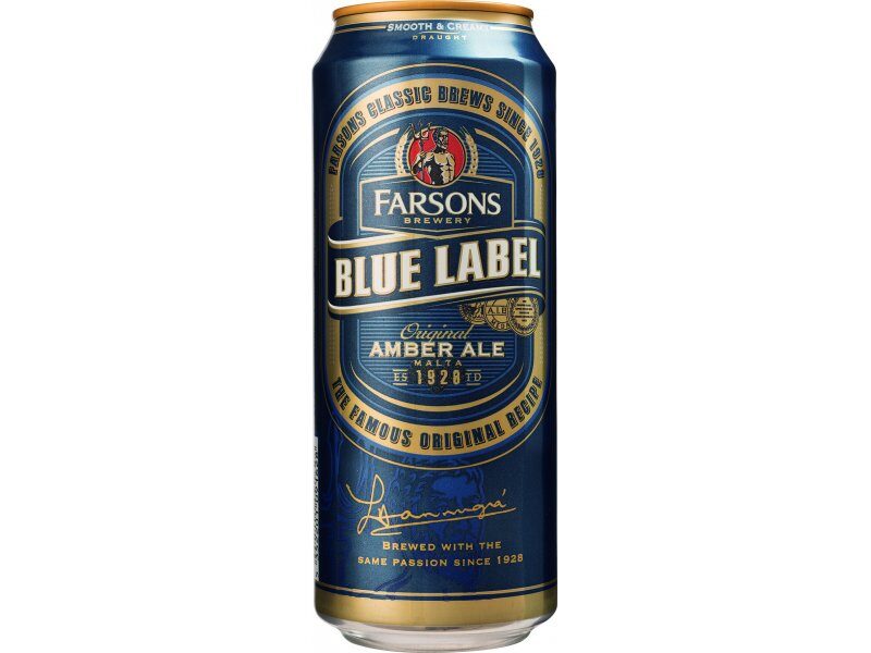 Blue Label Smooth & Creamy Draught Can 50cl Box x 24(Incl BCRS Deposit)
