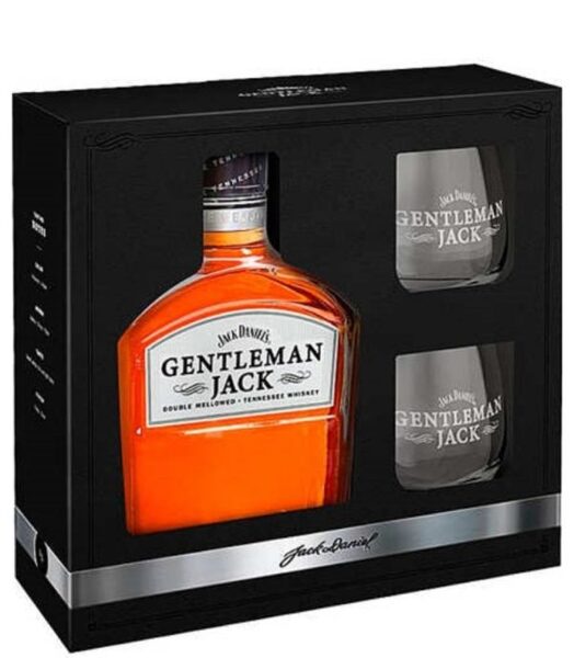 Gentleman Jack 70cl Gift Pack + 2 Glasses