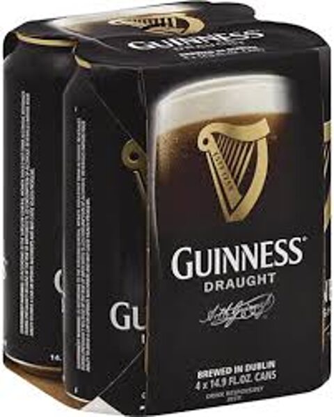 Guiness Draught can 44cl x 4Pack (Incl BCRS Deposit)